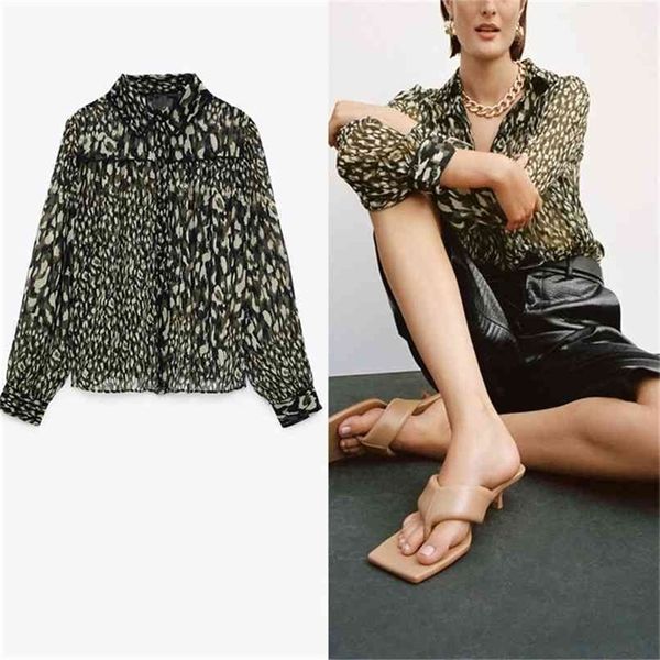 vintage animal print chiffon blouse woman lapel collar long sleeve transparent shirt women chic loose lace trim 210524, White
vintage animal print chiffon blouse woman lapel collar long sleeve transparent shirt women chic loose lace trim 210524, White