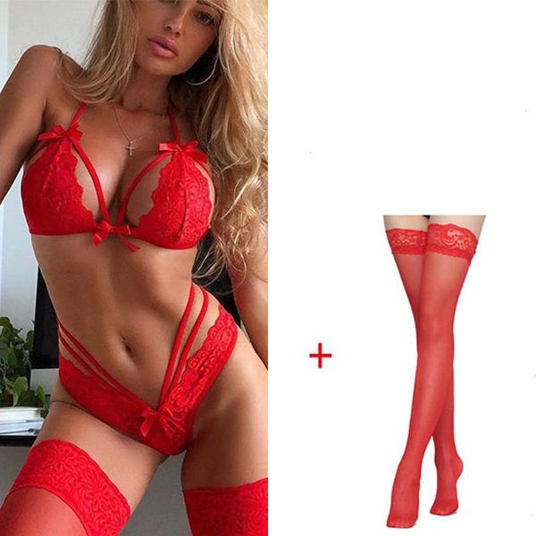 women lingerie transparent lace open bra set red bowknot high waist g-string and underwear comfortable nightwear bras, Red;black
women lingerie transparent lace open bra set red bowknot high waist g-string and underwear comfortable nightwear bras, Red;black