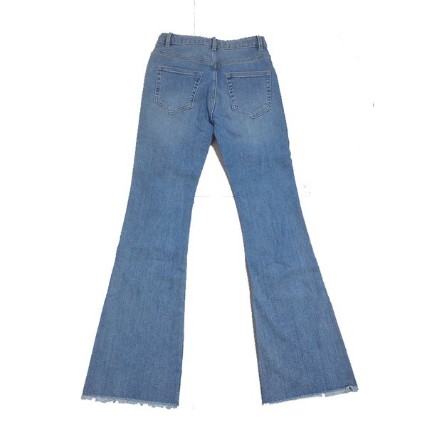jeans summer women's retro temperament tight ninth micro-flare pants commuter slim jeans high waistpants, Blue
jeans summer women's retro temperament tight ninth micro-flare pants commuter slim jeans high waistpants, Blue