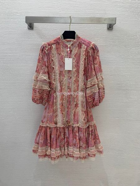 casual dresses heavy craft fine pleated flounce stitching lace single breasted stand collar lantern sleeve dress, Black;gray
casual dresses heavy craft fine pleated flounce stitching lace single breasted stand collar lantern sleeve dress, Black;gray
