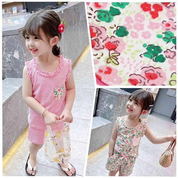 clothes for girls floral vest short costume for girls summer tracksuit for girl striped childrens clothing 210412, White
clothes for girls floral vest short costume for girls summer tracksuit for girl striped childrens clothing 210412, White