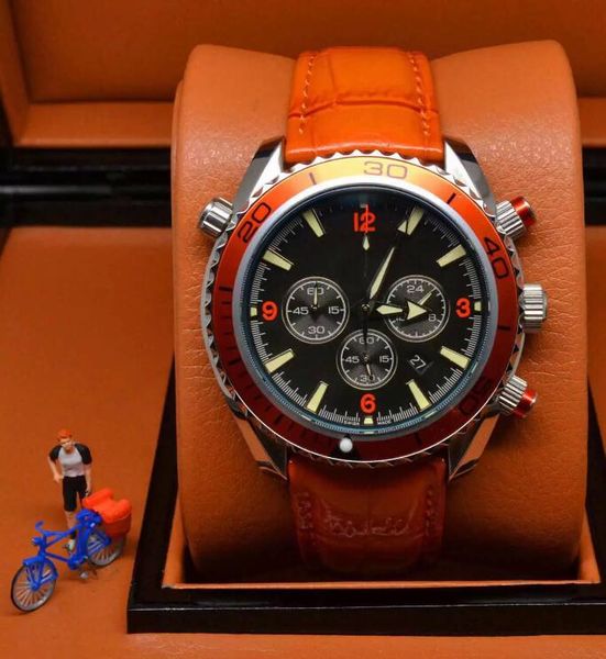 sports chronograph limited watch orange bezel black dial quartz professional dive wristwatch folding clasp men watches, Slivery;brown
sports chronograph limited watch orange bezel black dial quartz professional dive wristwatch folding clasp men watches, Slivery;brown