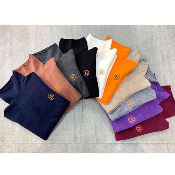 women's sweaters autumn and winter h letter cashmere wool seamless technology pile collar warm bottomed sweater women, White;black
women's sweaters autumn and winter h letter cashmere wool seamless technology pile collar warm bottomed sweater women, White;black