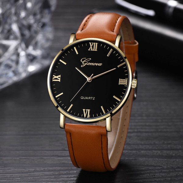 quartz watch roman numerals dial alloy for men leather strap wristwatch classic buckle selling relogio, Slivery;brown
quartz watch roman numerals dial alloy for men leather strap wristwatch classic buckle selling relogio, Slivery;brown