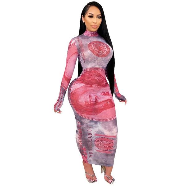 money dollar print women's long mid-length dress tight zipper elegant party club costume summer dinner outfit, Black;gray
money dollar print women's long mid-length dress tight zipper elegant party club costume summer dinner outfit, Black;gray