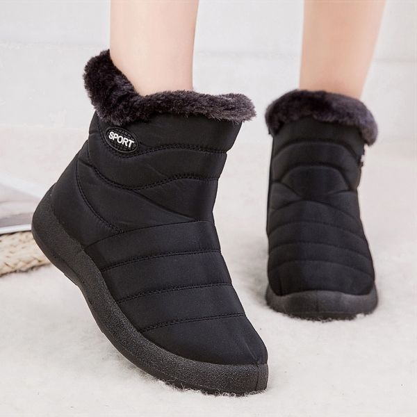 women boots new snow boots for winter shoes woman waterproof ankle botas mujer plus size 43 winter boots female booties y200115, Black
women boots new snow boots for winter shoes woman waterproof ankle botas mujer plus size 43 winter boots female booties y200115, Black