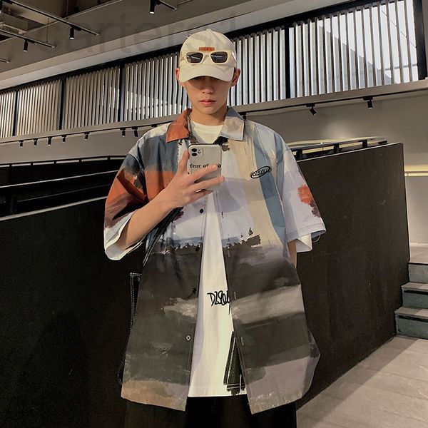 men's casual shirts designer tie dyed shirt men's design sense of minority seven sleeve five high graffiti short h3bj, White;black
men's casual shirts designer tie dyed shirt men's design sense of minority seven sleeve five high graffiti short h3bj, White;black