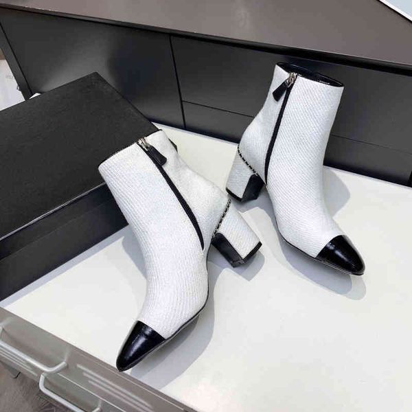 leather boots women's boots winter shoes shorts splicing round head high heels series, Black
leather boots women's boots winter shoes shorts splicing round head high heels series, Black