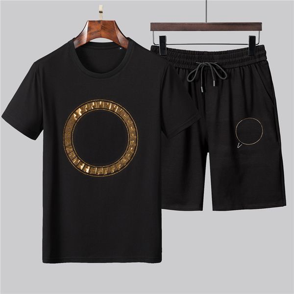 shiny rhinestone letter tracksuits short sleeve tees shirts diamond pattern designer tees men summer outdoor sports shorts suit 2 piece set, Gray
shiny rhinestone letter tracksuits short sleeve tees shirts diamond pattern designer tees men summer outdoor sports shorts suit 2 piece set, Gray