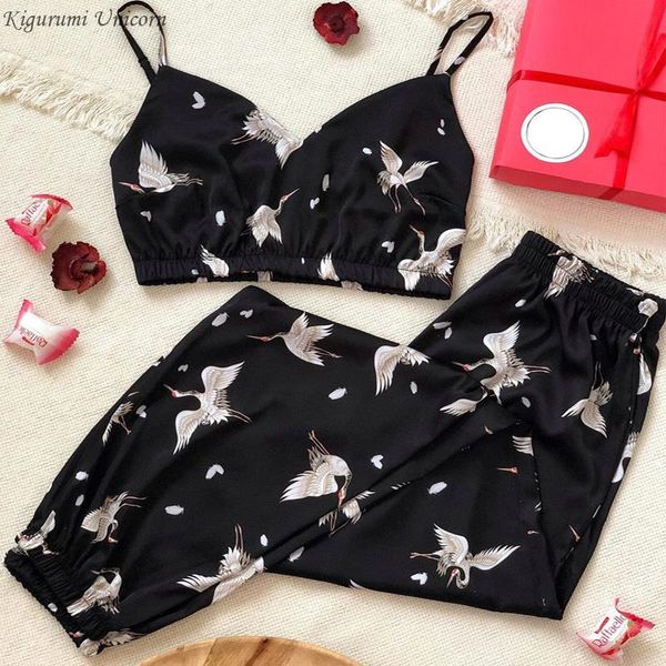 spaghetti strap fox sleepwears pajamas print autumn two piece set and pants sleepwear satin women v neck nightwear, Black;red
spaghetti strap fox sleepwears pajamas print autumn two piece set and pants sleepwear satin women v neck nightwear, Black;red
