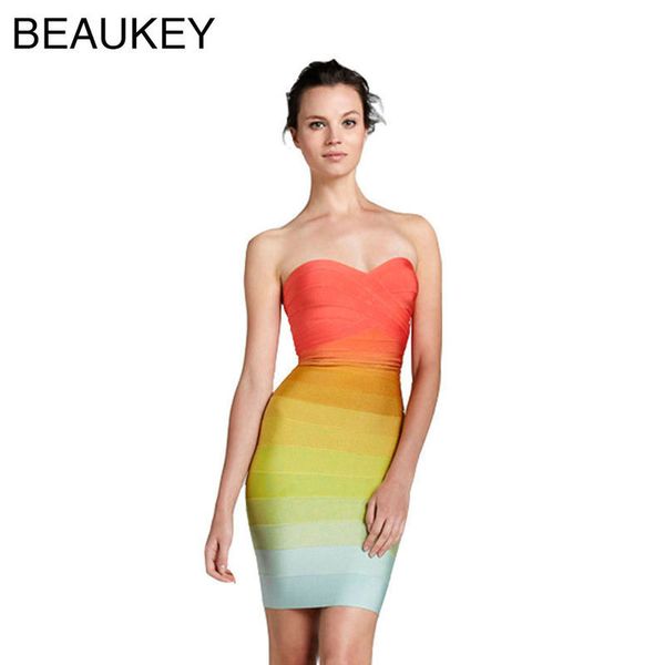 beaukey strapless women rayon rainbow colorful mini bodycon bandage dress backless party club dress bandage 210414, Black;gray
beaukey strapless women rayon rainbow colorful mini bodycon bandage dress backless party club dress bandage 210414, Black;gray