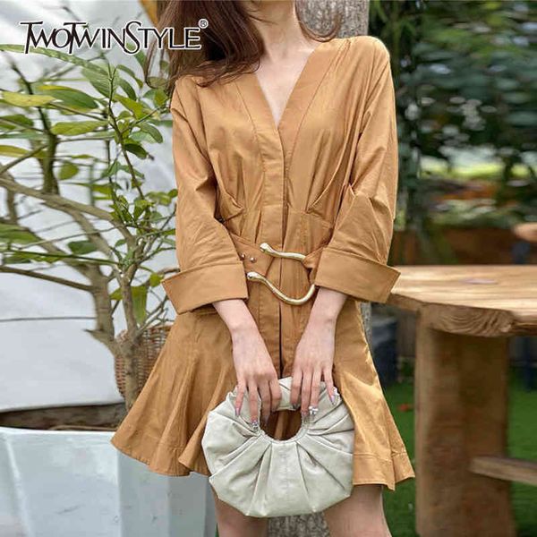 elegant womens shirt dress v neck long sleeve high waist sashes mini dresses female fashion style spring 210423, Black;gray
elegant womens shirt dress v neck long sleeve high waist sashes mini dresses female fashion style spring 210423, Black;gray