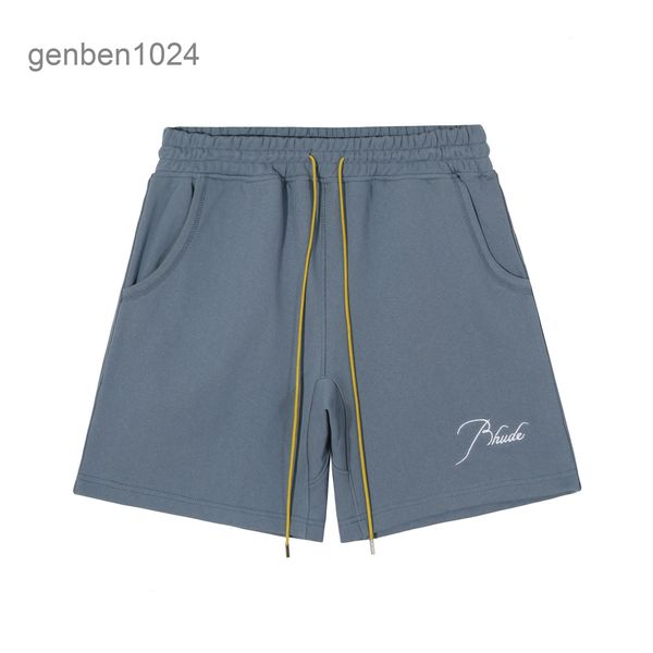 european and american r hude fashion spring and summer embroidery drawstring high street loose casual shorts capris, White;black
european and american r hude fashion spring and summer embroidery drawstring high street loose casual shorts capris, White;black