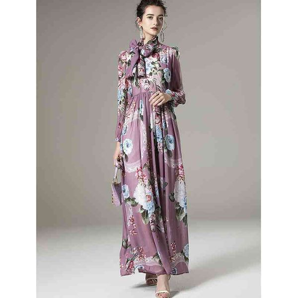 casual dresses spring and summer peony printed purple elegant long skirt european american fashion round neck sleeve slim dress qagn, Black;gray
casual dresses spring and summer peony printed purple elegant long skirt european american fashion round neck sleeve slim dress qagn, Black;gray