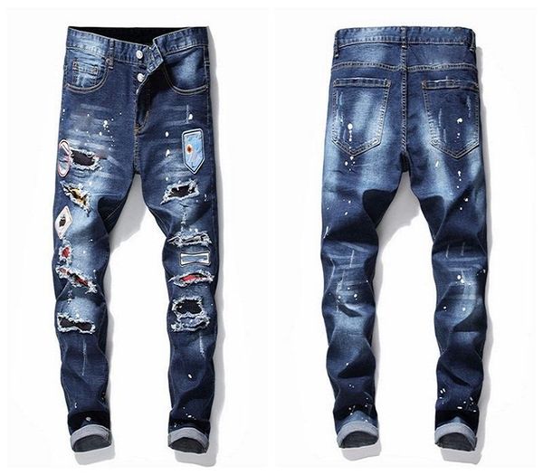 jean mens rips stretch black jeans fashion slim fit washed motocycle denim pants panelled hip hop trouser dsquare 2 dsquareds dsq2s dsqs mbu, Blue
jean mens rips stretch black jeans fashion slim fit washed motocycle denim pants panelled hip hop trouser dsquare 2 dsquareds dsq2s dsqs mbu, Blue