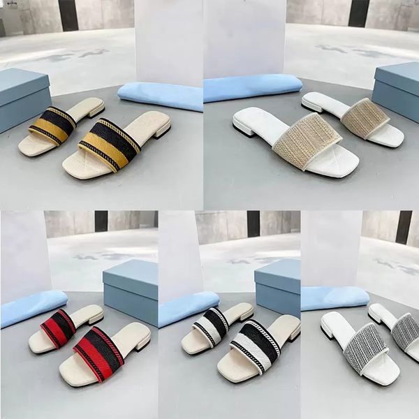 designer woman embroidered fabric slides leather patent slippers quilted fashion mules womens home flip flops casual sandals summer low heel, Black
designer woman embroidered fabric slides leather patent slippers quilted fashion mules womens home flip flops casual sandals summer low heel, Black