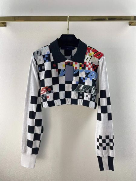 milan runway sweaters 2022 summer autumn lapel neck long sleeve high end jacquard pullovers women's designer sweater 0613-4, White;black
milan runway sweaters 2022 summer autumn lapel neck long sleeve high end jacquard pullovers women's designer sweater 0613-4, White;black