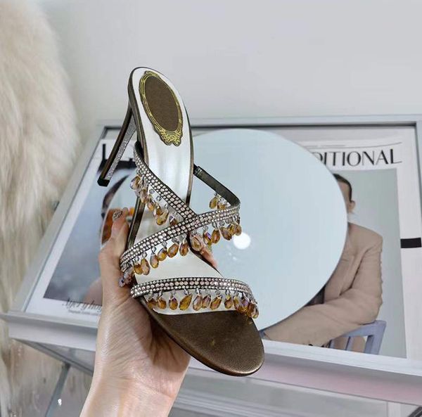 leather crystal embellished strap slippers mules evening shoes rhinestone spool heel women's heels luxury designers heeled sandals fact, Black
leather crystal embellished strap slippers mules evening shoes rhinestone spool heel women's heels luxury designers heeled sandals fact, Black