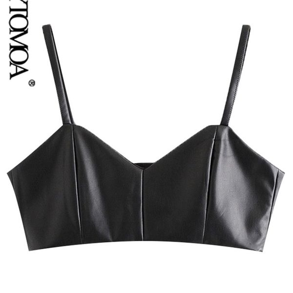 kpytomoa women fashion faux leather cropped tank vintage v neck side zipper wide straps female camis chic 220504, White
kpytomoa women fashion faux leather cropped tank vintage v neck side zipper wide straps female camis chic 220504, White