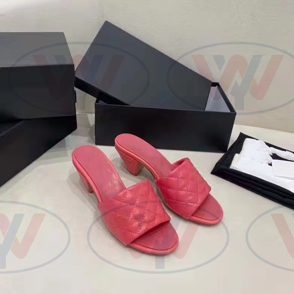 2022 classic ladies designer high heel women's slippers beach shoes solid color sandals leather thick heels 5.5 cm half slippers size 3, Black
2022 classic ladies designer high heel women's slippers beach shoes solid color sandals leather thick heels 5.5 cm half slippers size 3, Black