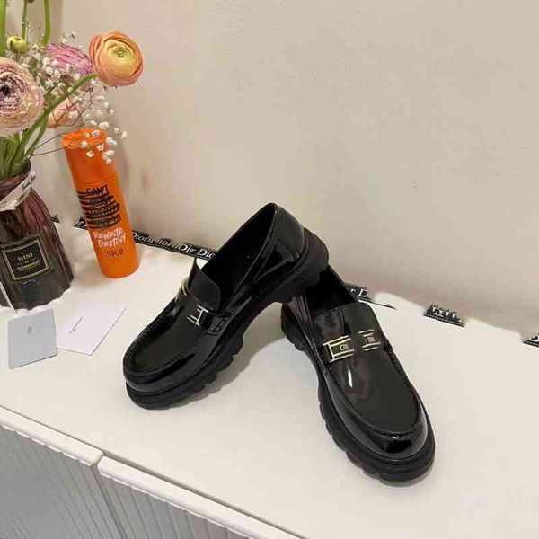 dress shoes thick soled loafers women's shoes british style one foot single di'ao high-end versatile, Black
dress shoes thick soled loafers women's shoes british style one foot single di'ao high-end versatile, Black