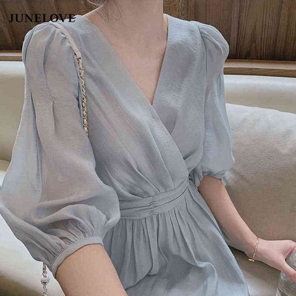 nxy casual dress summer french retro dres elegant puff sleeve korean dress female office lady casual v neck chiffon fairy dress 2021 new 040, Black;gray
nxy casual dress summer french retro dres elegant puff sleeve korean dress female office lady casual v neck chiffon fairy dress 2021 new 040, Black;gray
