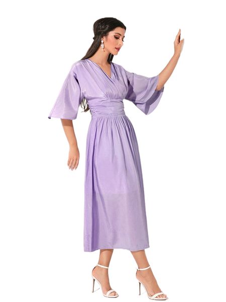 modely surplice neck batwing sleeve dress n5up#, Black;gray
modely surplice neck batwing sleeve dress n5up#, Black;gray