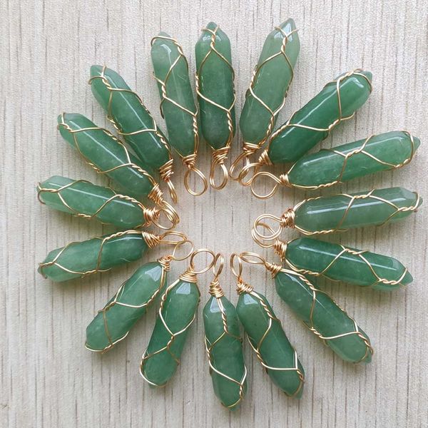 natural green aventurine stone hexagon charms handmade golden iron wire pillar shape pendants for jewelry making, Bronze;silver
natural green aventurine stone hexagon charms handmade golden iron wire pillar shape pendants for jewelry making, Bronze;silver