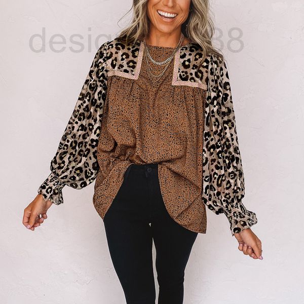 women's polos designer kale 2022 spring new product splicing leopard print fungus edge long sleeve shirt women's wear 0j76, White
women's polos designer kale 2022 spring new product splicing leopard print fungus edge long sleeve shirt women's wear 0j76, White