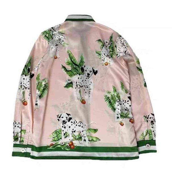casablanc button up shirt designer silk spotted dog print long sleeve shirt for men and women designer luxurys casual shirts, White;black
casablanc button up shirt designer silk spotted dog print long sleeve shirt for men and women designer luxurys casual shirts, White;black