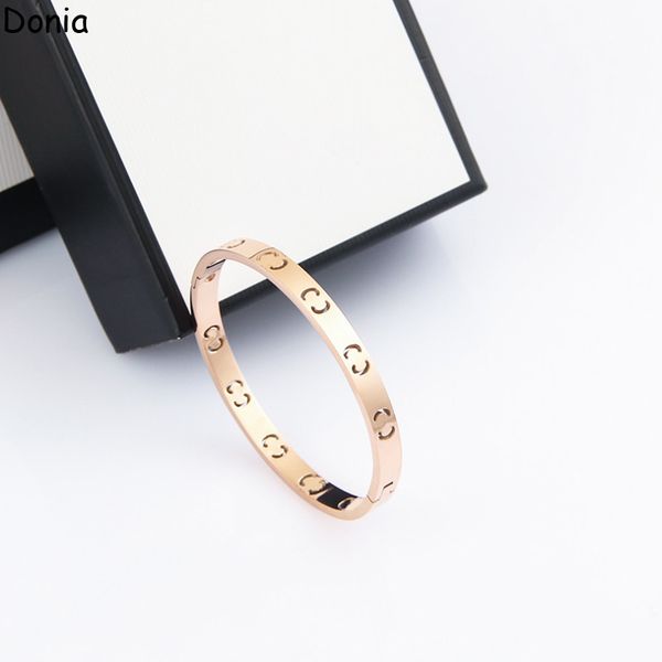 donia luxury bangle glossy letter exaggerated titanium steel bracelet european and american fashion designer gift box, Black
donia luxury bangle glossy letter exaggerated titanium steel bracelet european and american fashion designer gift box, Black