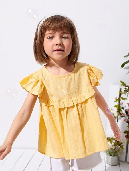 sheen little girl's butterfly sleeve ruffle detail plain she, White;black
sheen little girl's butterfly sleeve ruffle detail plain she, White;black