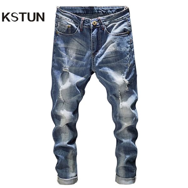 ripped jeans men slim fit light blue stretch fashion streetwear frayed hip hop distressed casual denim jeans pants male trousers 220629, Black
ripped jeans men slim fit light blue stretch fashion streetwear frayed hip hop distressed casual denim jeans pants male trousers 220629, Black