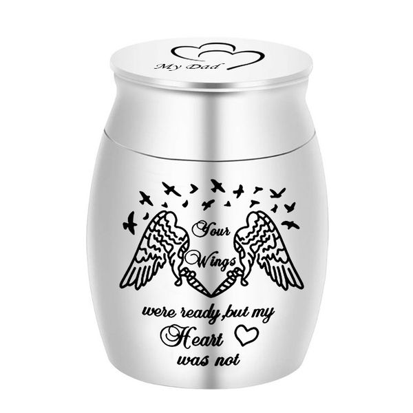 30x40mm stainless steel pendant angel wings cremation urn funeral keepsake for dog cat ashes memorial pet or human casket columbarium, Silver
30x40mm stainless steel pendant angel wings cremation urn funeral keepsake for dog cat ashes memorial pet or human casket columbarium, Silver