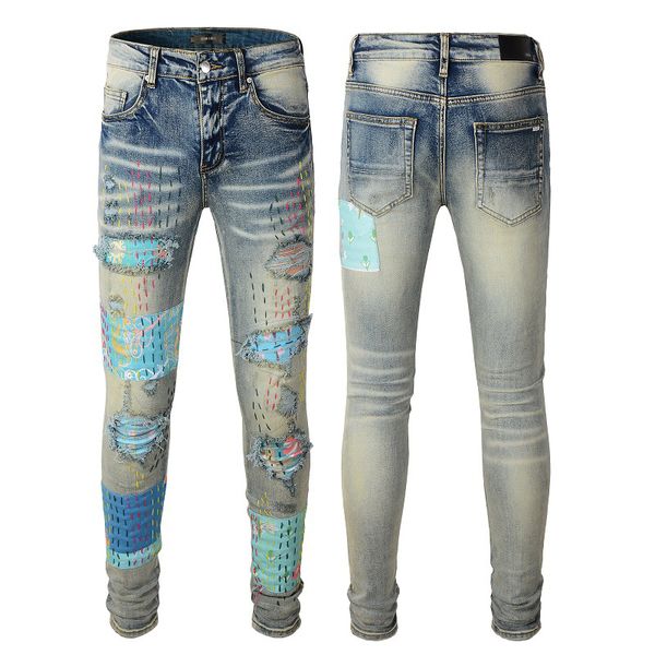 autumn designer feet pants mens jeans ripped splatter retro blue straight jean streetwear beggar streepantssize 28-40 @26
autumn designer feet pants mens jeans ripped splatter retro blue straight jean streetwear beggar streepantssize 28-40 @26