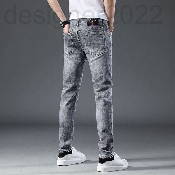 men's jeans designer spring jeans men's cotton korean version small foot slim fit brand black and white gray double g phv1, Blue
men's jeans designer spring jeans men's cotton korean version small foot slim fit brand black and white gray double g phv1, Blue