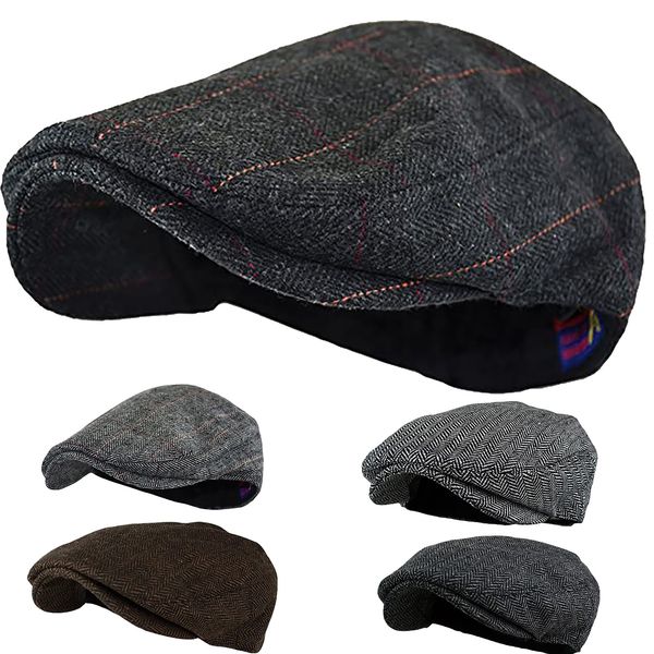 men hat women soft plaid retro hats casual breathable winter bonnet warm comfort beret, Blue;gray
men hat women soft plaid retro hats casual breathable winter bonnet warm comfort beret, Blue;gray