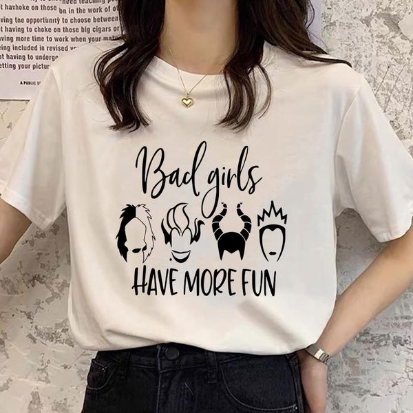 bad girls have more fun classy villains group print t shirt women cartoon tees harajuku t-shirt fashion female, White
bad girls have more fun classy villains group print t shirt women cartoon tees harajuku t-shirt fashion female, White