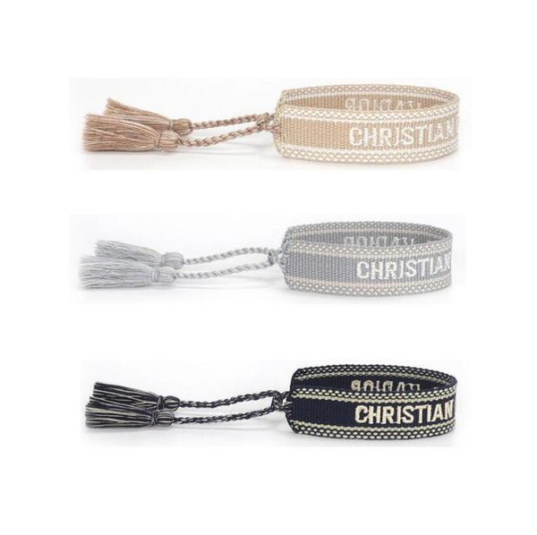 classic fashion brand bangles bracelets luxury women men handmade signature embroidered woven tassel adjustable bracelet jewelry friendship, Black
classic fashion brand bangles bracelets luxury women men handmade signature embroidered woven tassel adjustable bracelet jewelry friendship, Black
