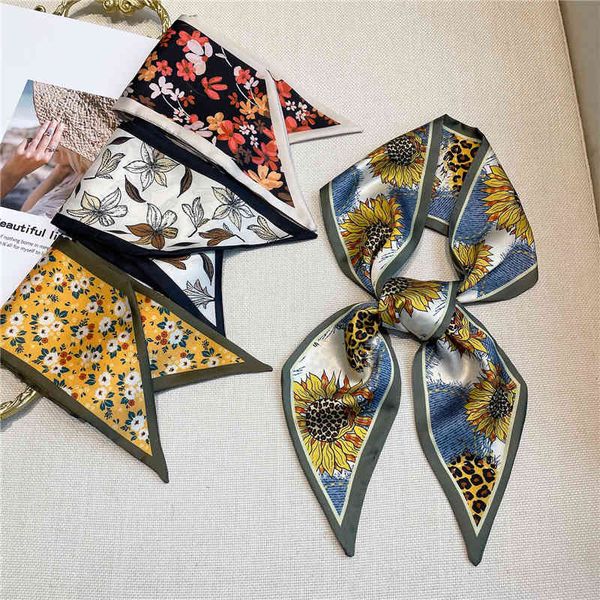 2022 silk skinny scarf women long ribbon headband print floral neck hand bag wrist towel bandana luxury girl hair tie foulard, Blue;gray
2022 silk skinny scarf women long ribbon headband print floral neck hand bag wrist towel bandana luxury girl hair tie foulard, Blue;gray