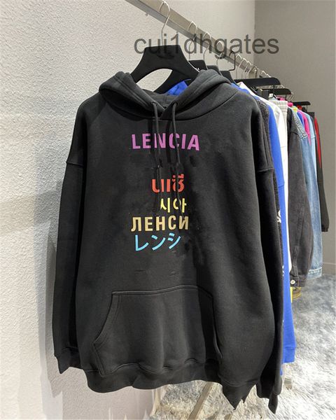 2022 designer blgc hoodies correct version 21 autumn and winter new seven language offset printing fixed weaving dyeing couple hoodie ins, Black
2022 designer blgc hoodies correct version 21 autumn and winter new seven language offset printing fixed weaving dyeing couple hoodie ins, Black