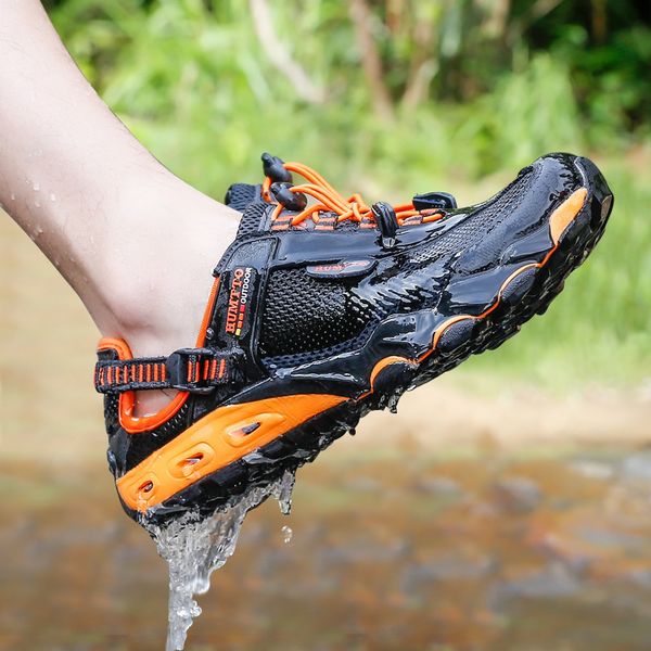 humtto big size summer outdoor hiking shoes breathable camping trekking for men women upstream beach sandals sneakers 220811, Black
humtto big size summer outdoor hiking shoes breathable camping trekking for men women upstream beach sandals sneakers 220811, Black