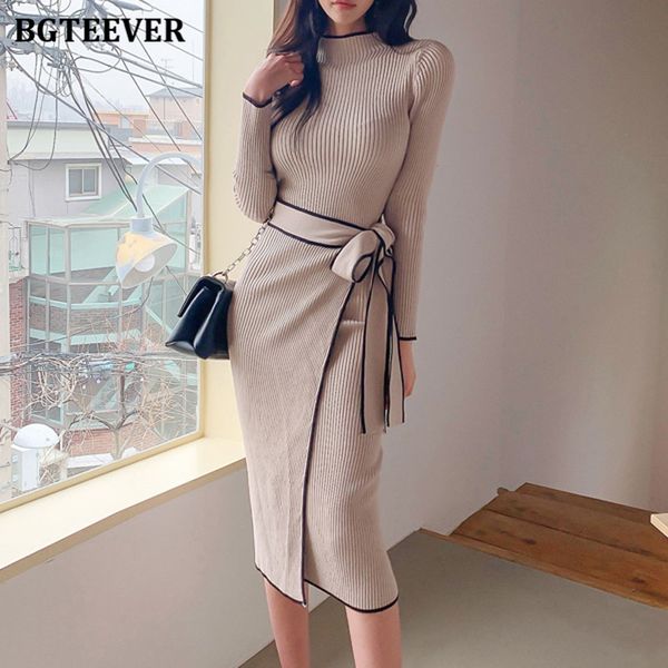 elegant half turtleneck ladies knitted dress autumn winter full sleeve skinny lace-up women sweaters dress 2021, Black;gray
elegant half turtleneck ladies knitted dress autumn winter full sleeve skinny lace-up women sweaters dress 2021, Black;gray