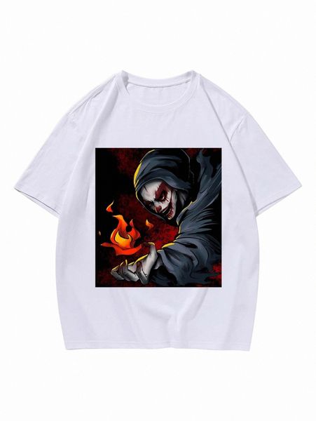 romwe guys figure & fire graphic tee a1zx#, White;black
romwe guys figure & fire graphic tee a1zx#, White;black