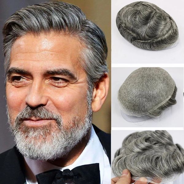 grey #1b80 0.04-0.05 mm durable thin skin toupee human hair wave men's wig for man full transparent pu hair replacement system, Black
grey #1b80 0.04-0.05 mm durable thin skin toupee human hair wave men's wig for man full transparent pu hair replacement system, Black