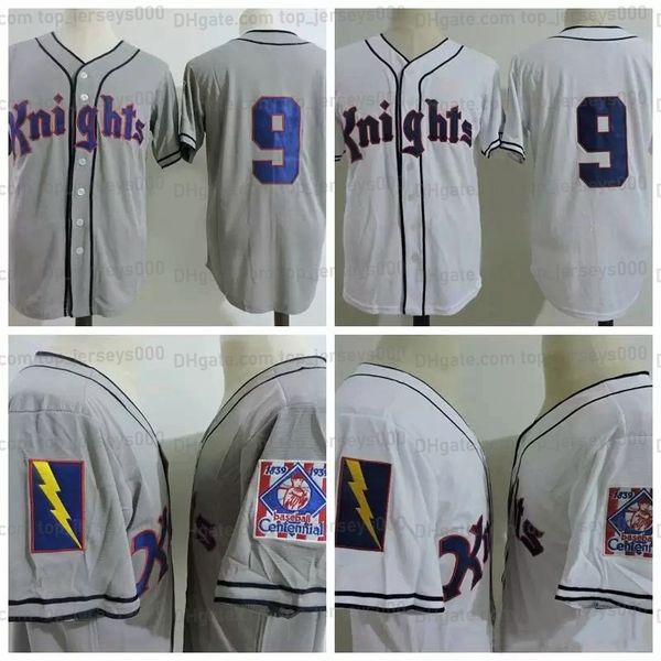 roy hobbs the natural #9 knights redford baseball jersey men's movie stitched grey white stripe, Blue;black
roy hobbs the natural #9 knights redford baseball jersey men's movie stitched grey white stripe, Blue;black