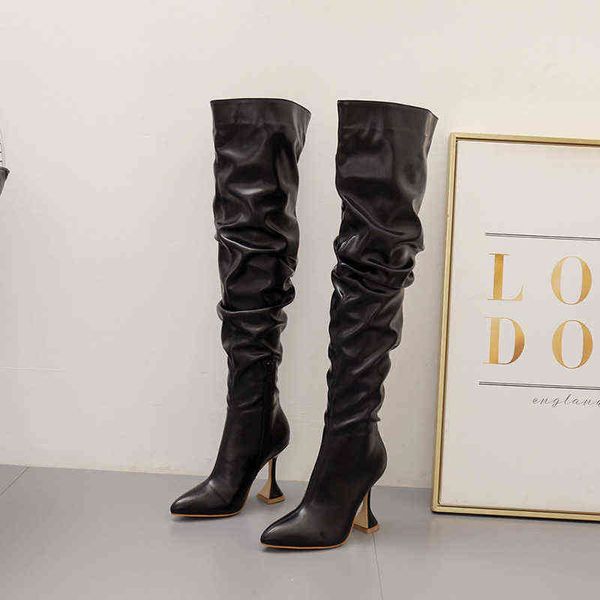 boots dress shoes winter new women's thin heel pointed white high knee 220823, Black
boots dress shoes winter new women's thin heel pointed white high knee 220823, Black