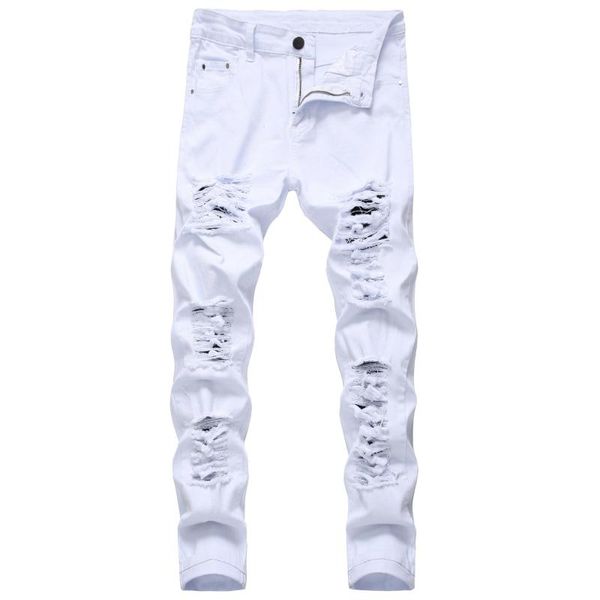 men's jeans arrival cotton ripped hole casual slim skinny white men trousers fashion stretch hip hop denim pants male, Blue
men's jeans arrival cotton ripped hole casual slim skinny white men trousers fashion stretch hip hop denim pants male, Blue