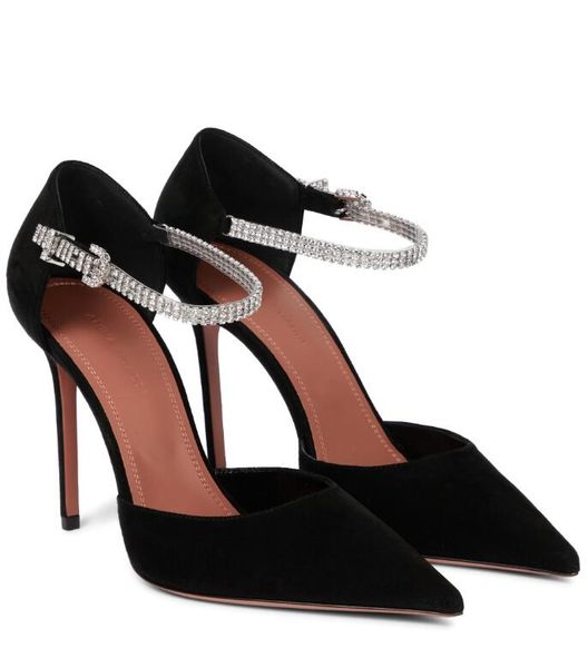 perfect brands aminas ursina crystal-embellished straps sandals shoes for women pointed toe suede pumps summer muaddi high heels, Black
perfect brands aminas ursina crystal-embellished straps sandals shoes for women pointed toe suede pumps summer muaddi high heels, Black