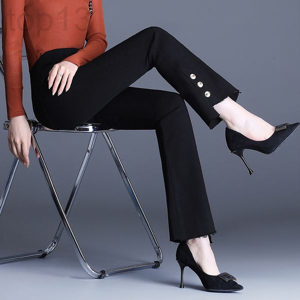 women's jumpsuits & rompers designer 2021 autumn and winter new design feeling willow nail flared pants casual high waist thin woman xu, Black;white
women's jumpsuits & rompers designer 2021 autumn and winter new design feeling willow nail flared pants casual high waist thin woman xu, Black;white